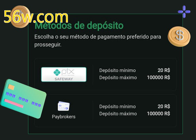 O cassino 56w.combet oferece uma grande variedade de métodos de pagamento